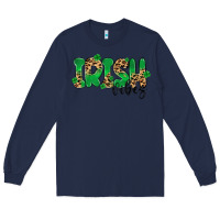 Navy ırısh vibes Long Sleeve Tee - MaliasSmallBusiness