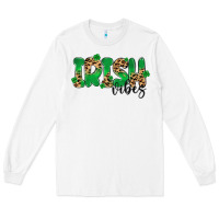 White ırısh vibes Long Sleeve Tee - MaliasSmallBusiness