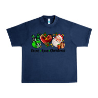 Navy peace love  christmas Urban Heavy Tee - AdoDesignShop