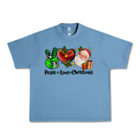 Pebble Blue peace love  christmas Urban Heavy Tee - AdoDesignShop