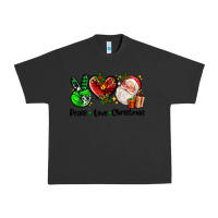 Pigment Black peace love  christmas Urban Heavy Tee - AdoDesignShop