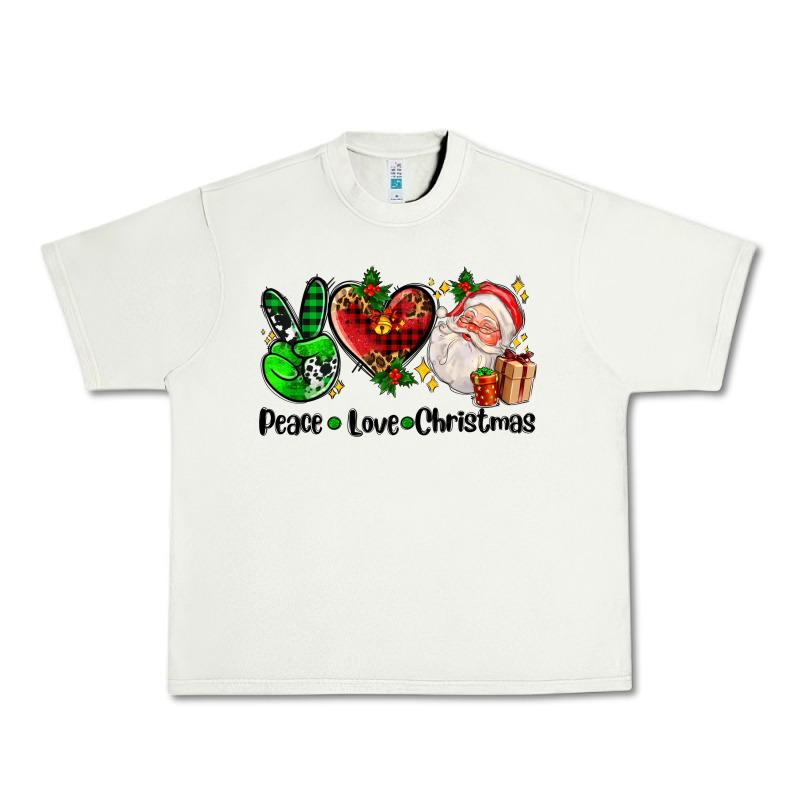 Peace Love  Christmas Urban Heavy Tee by AdoDesignShop | Teevron