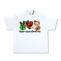 White peace love  christmas Urban Heavy Tee - AdoDesignShop