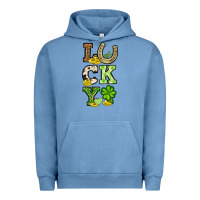 Pigment Pebble Blue St. Patrick's Western lucky Urban Hoodie - OliviaCreatesArt