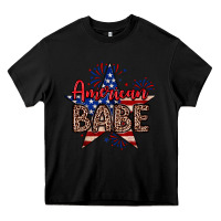 Black American babe Heavy Core Tee - Neo Western
