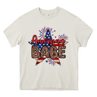 Cream American babe Heavy Core Tee - Neo Western