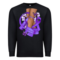Cancer Diva Purple Ribbon Premium Sweatshirt | Teevron