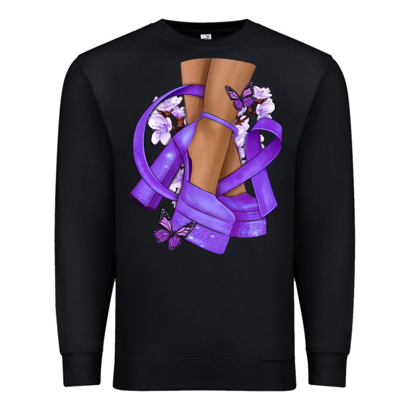 Cancer Diva Purple Ribbon Premium Sweatshirt by NancyCooperArtShop | Teevron