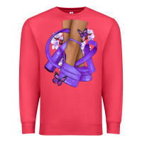 Cardinal Cancer diva purple ribbon Premium Sweatshirt - NancyCooperArtShop