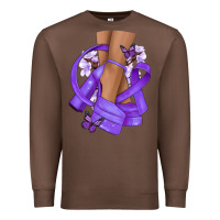 Chestnut Cancer diva purple ribbon Premium Sweatshirt - NancyCooperArtShop