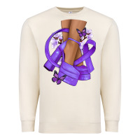 Sandshell Cancer diva purple ribbon Premium Sweatshirt - NancyCooperArtShop