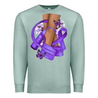 Seafoam Cancer diva purple ribbon Premium Sweatshirt - NancyCooperArtShop