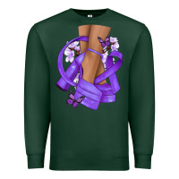 Sports Green Cancer diva purple ribbon Premium Sweatshirt - NancyCooperArtShop
