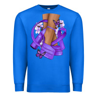 True Royal Cancer diva purple ribbon Premium Sweatshirt - NancyCooperArtShop
