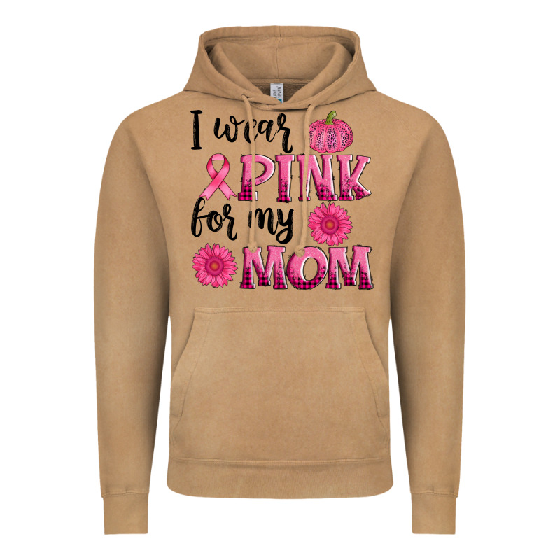 I Wear Pink For My Mom Sunlower And Pumpkin Vintage Hoodie by AdoDesignShop | Teevron