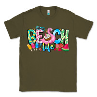 Army Green Besch Life Classic Tee - CowhideDigitalArt