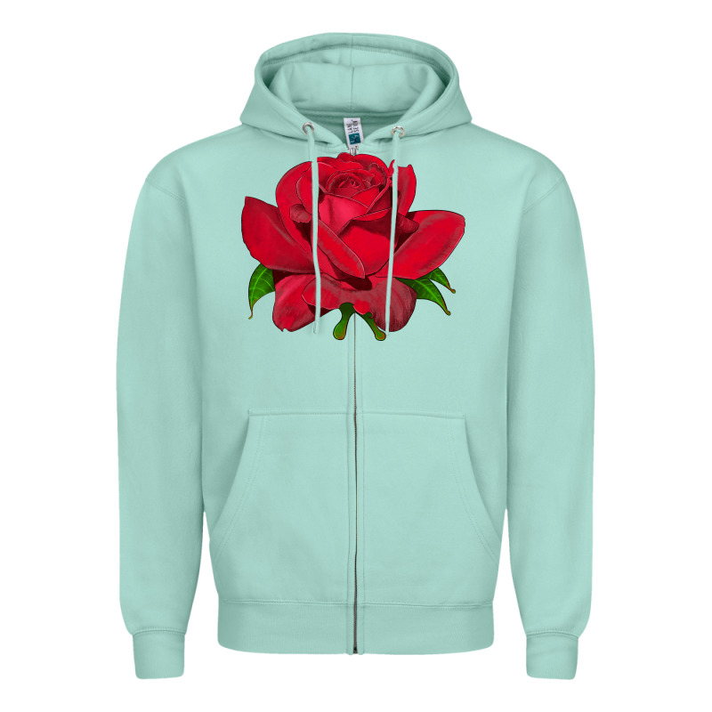 Oklahoma Rose Illustrations Zipper Hoodie by LillyAllenDesigns | Teevron