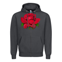 Smoke Oklahoma Rose Illustrations Zipper Hoodie - LillyAllenDesigns