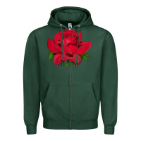 Sports Green Oklahoma Rose Illustrations Zipper Hoodie - LillyAllenDesigns
