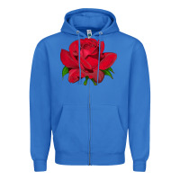 True Royal Oklahoma Rose Illustrations Zipper Hoodie - LillyAllenDesigns