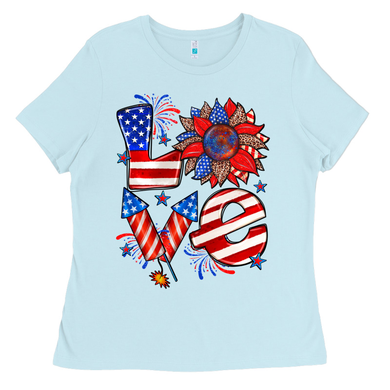 4th Of July Love Ladies Tee by Zillion Design Studio | Teevron