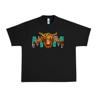 Black highland cow mom Urban Heavy Tee - Jasminsmagicworld