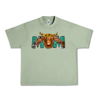 Oil Green highland cow mom Urban Heavy Tee - Jasminsmagicworld