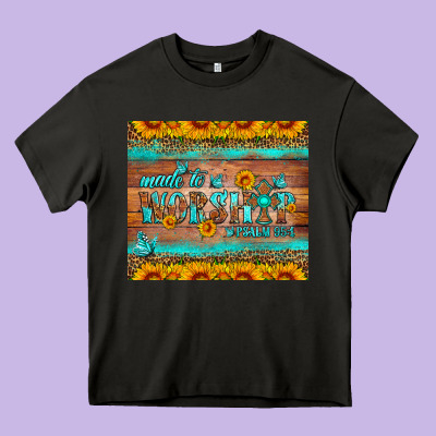 Made To Worship Tumbler Heavy Core Tee Designed By Hra Design Shop