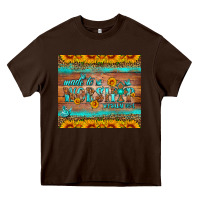 Chocolate Brown made to worship tumbler Heavy Core Tee - HRA Design Shop