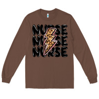 Chestnut nurse lightning bolt Long Sleeve Tee - MaliasSmallBusiness