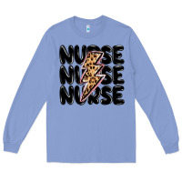 Colony Blue nurse lightning bolt Long Sleeve Tee - MaliasSmallBusiness