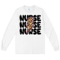 White nurse lightning bolt Long Sleeve Tee - MaliasSmallBusiness