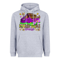 Heather Grey Mardi Gras cruise Heavyweight Hoodie - NancyCooperArtShop