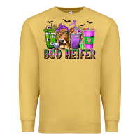 Antique Gold Boo Heifer Coffee Cups with Halloween Premium Sweatshirt - texasbilliewilder