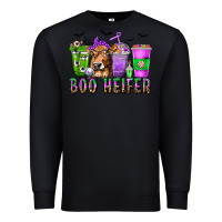 Black Boo Heifer Coffee Cups with Halloween Premium Sweatshirt - texasbilliewilder
