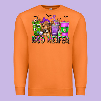 Boo Heifer Coffee Cups With Halloween Premium Sweatshirt Designed By Texasbilliewilder