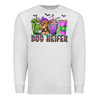 Oatmeal Heather Boo Heifer Coffee Cups with Halloween Premium Sweatshirt - texasbilliewilder