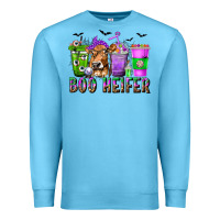 Ocean Blue Boo Heifer Coffee Cups with Halloween Premium Sweatshirt - texasbilliewilder
