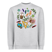Heather Grey teacher tools Heavyweight Sweatshirt - MaliasSmallBusiness