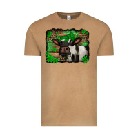 Vintage Camel st Patricks cow with leopard background holstein cow Vintage Tee - Jasminsmagicworld