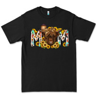 Black mom highland cow Premium Tee - RacoonDesign