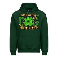 Forest Green One lucky dog mom St. Patrick's Urban Hoodie - OliviaCreatesArt