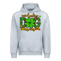 Heather Grey One lucky dog mom St. Patrick's Urban Hoodie - OliviaCreatesArt