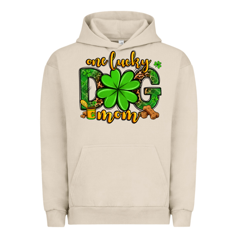 One Lucky Dog Mom St. Patrick's Urban Hoodie by OliviaCreatesArt | Teevron