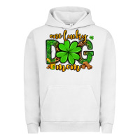 Pigment Lunar Rock One lucky dog mom St. Patrick's Urban Hoodie - OliviaCreatesArt