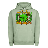 Pigment Oil Green One lucky dog mom St. Patrick's Urban Hoodie - OliviaCreatesArt