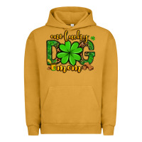 Pigment Peanut Butter One lucky dog mom St. Patrick's Urban Hoodie - OliviaCreatesArt