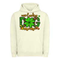 Pigment Pistachio One lucky dog mom St. Patrick's Urban Hoodie - OliviaCreatesArt