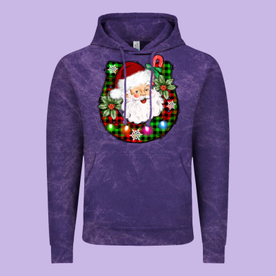 Horseshoe Santa Vintage Hoodie Designed By Adodesignshop
