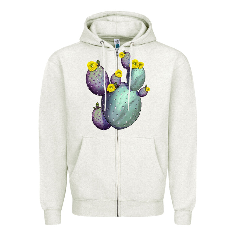 Opunthia Santa Rita Cactus Zipper Hoodie by LillyAllenDesigns | Teevron